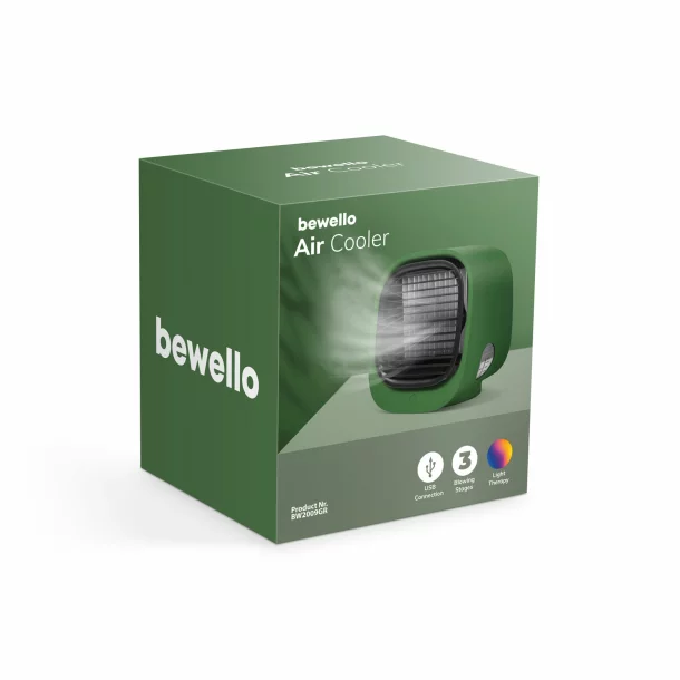 Bewello - Mini-ventilator portabil cu funcţie de răcire - USB - verde