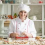 Cutie de cadouri din hârtie, cu motive de Crăciun - capac transparent - 2 buc / pachet