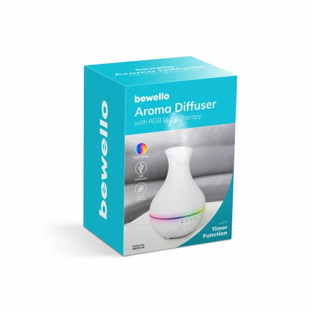 Difuzor de aroma-fototerapie - alb - 120 ml BEWELLO