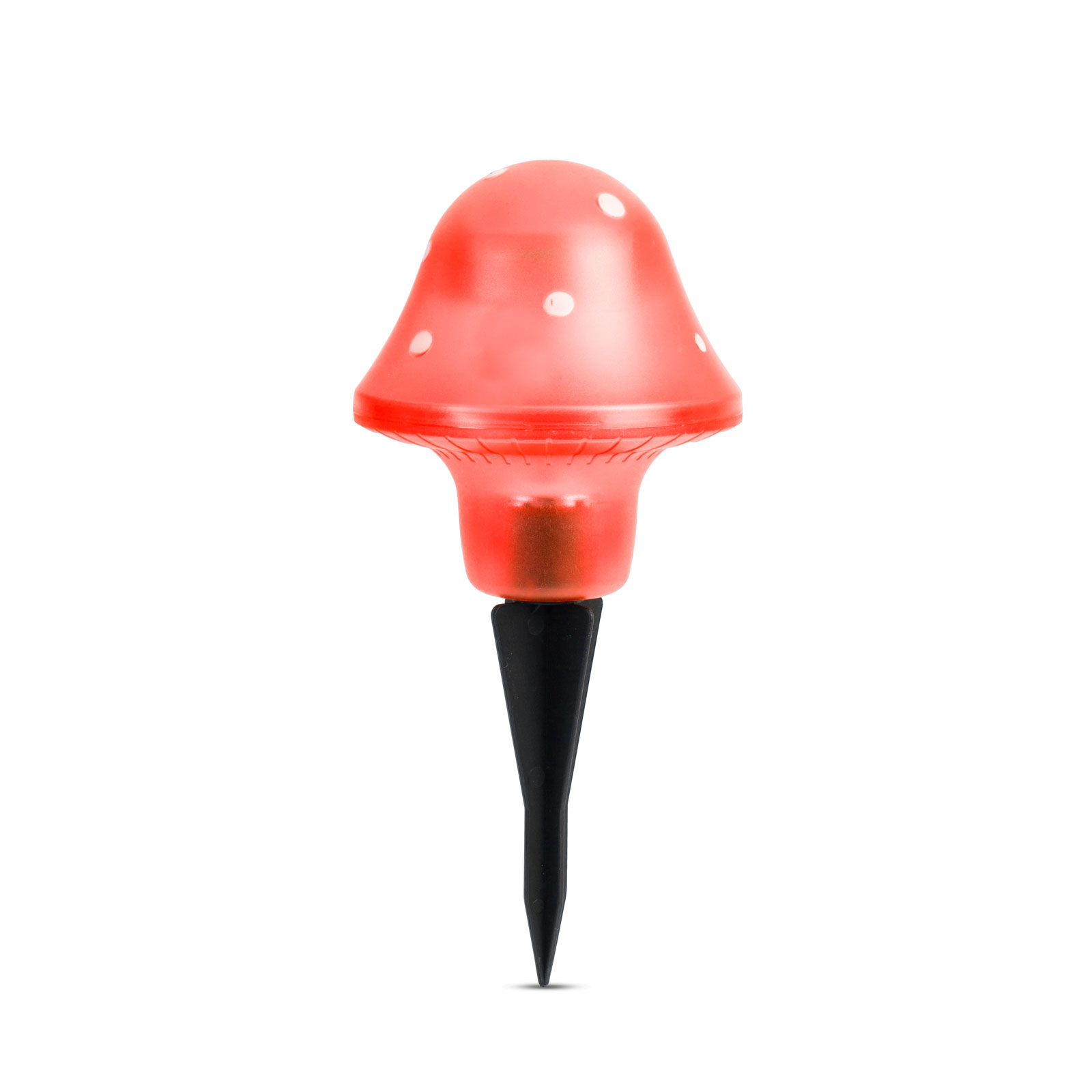 Lampa solara ciuperca LED - rosu - 11 cm thumb