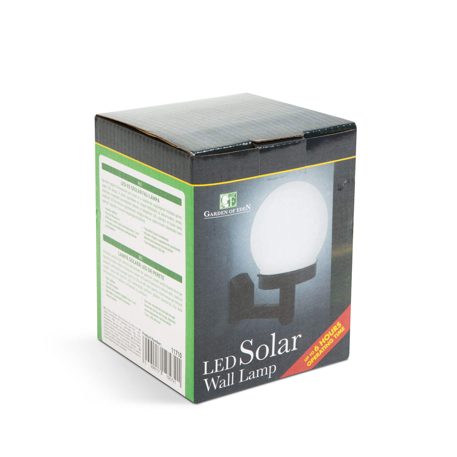 Lampă solară LED - alb rece - neagră, din plastic thumb