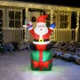 Moș Crăciun gonflabil - 180 cm - IP44 - 6 LED-uri albe - 100 - 240 V