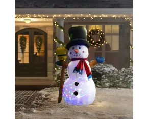 Om de zăpadă gonflabil - 120 cm - IP44 - LED color RGB - 100 - 240V
