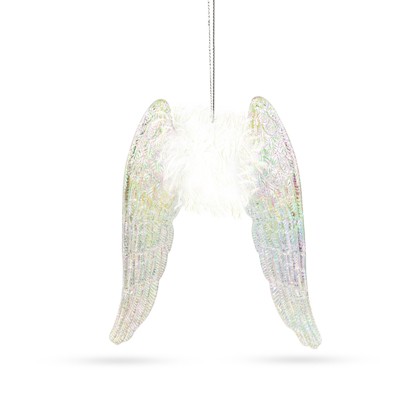 Ornament de Crăciun - aripi de înger - acrilice - 15 x 12,5 x 1,5 cm thumb