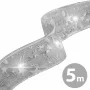 Panglică LED de Crăciun - argintie - 5 m x 5 cm - 2 x AA