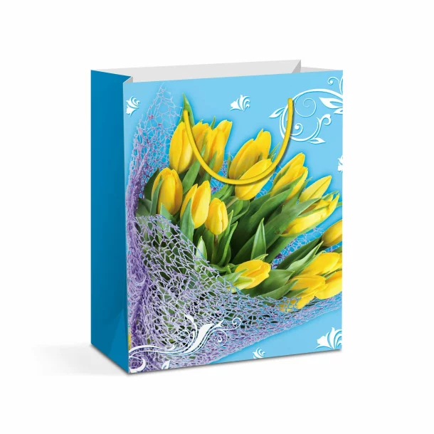 Pungă cadou - hârtie - 178 x 102 x 228 mm - 4 tipuri/pachet