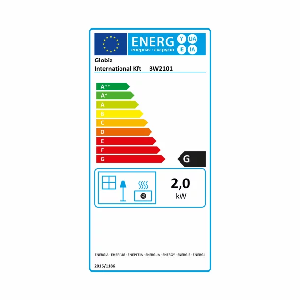 Radiator de perete - 1000/2000W - display LED - 230V - alb - Bewello