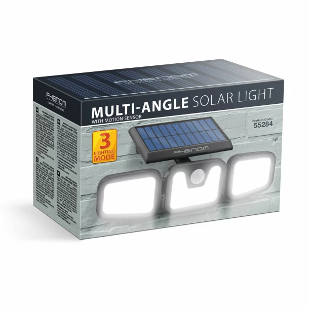 Reflector solar rotativ cu senzor de mișcare - 3 LED-uri COB