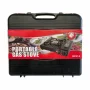 Portable gas stove for camping, butane gas cartridge operation