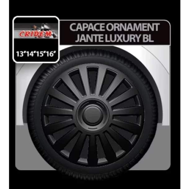 Capace roti auto Luxury BL 4buc - Negru - 15&#039;&#039;-Resigilat,