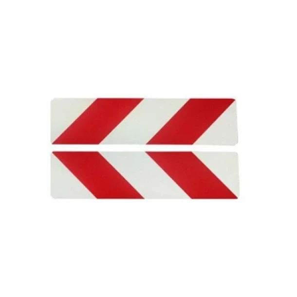 Autocolant reflectorizant dungi 2buc 5x22cm - Rosu/Alb
