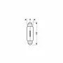 12V Blue Dyed Glass, festoon lamp - 11x44 mm - 10W - SV8,5-8 - 2 pcs - D/Blister