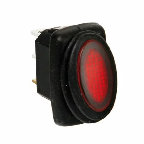 Micro vizallo billenokapcsolo, 12V/24V - 10A, LED vilagitas - Piros