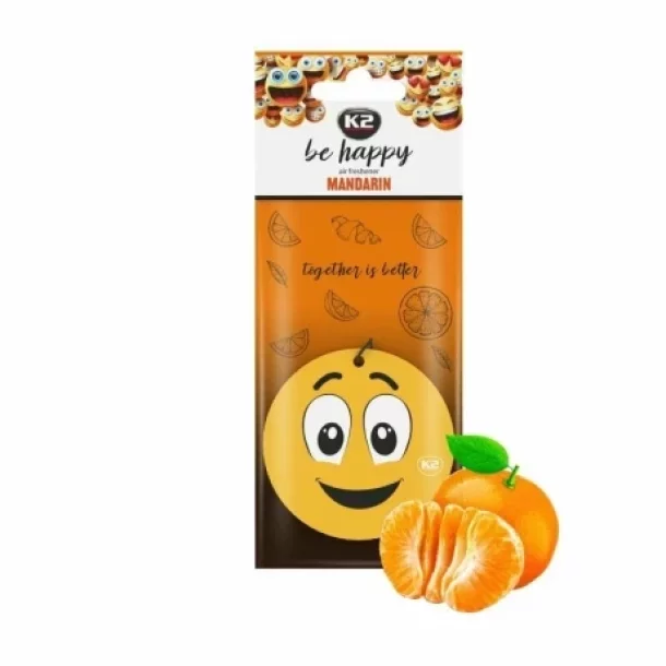 Be Happy car air freshener - Mandarin