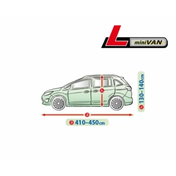 Mobile Garage komplet autotakaro ponyva - L - Mini VAN-ujra lezarva,
