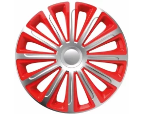 Wheel covers set Cridem Trend 4pcs - Silver/Red - 16&#039;&#039;-Resealed,