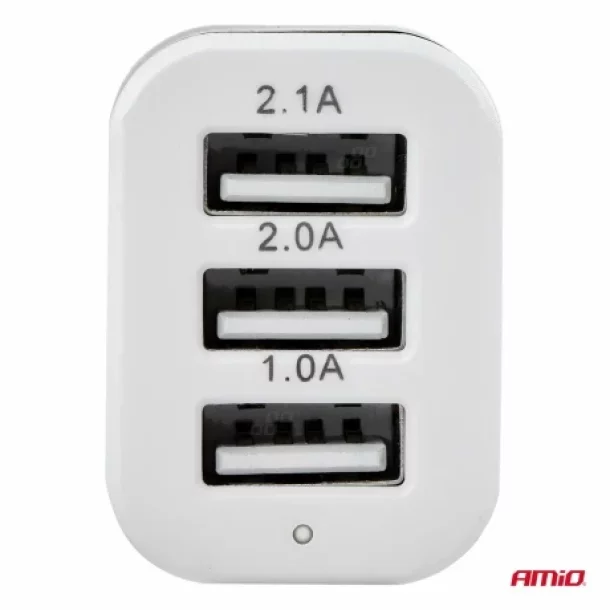 Phone charger 3xUSB white PCH-03