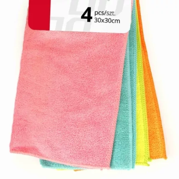 Amio Microfiber cleaning towel 30x30cm 4pcs