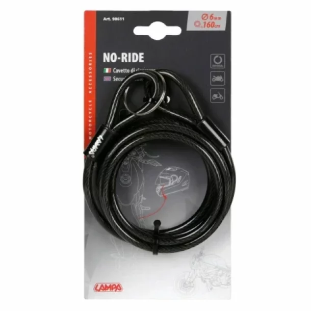 No-Ride, security cable O 6 mm - 160 cm