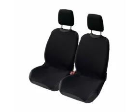 T-Shirt front seat covers with headrests - 2pcs - Black