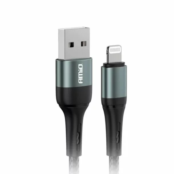 Adat es toltokabel USB-rol Lightning tipushoz, 3A, 100cm, FullLINK Amio