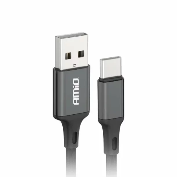 Cablu de date si incarcare USB la tip USB Type-C, 2A, 100cm, FullLINK Amio