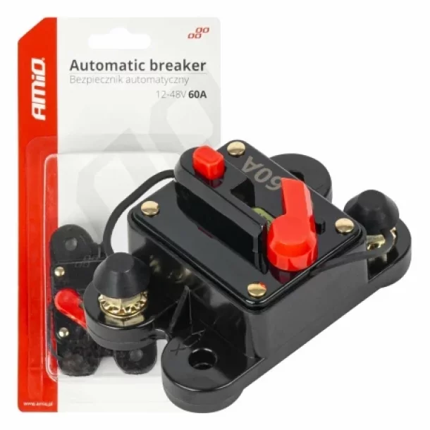 Siguranta automata auto, intrerupator 12-48V 60A, Amio