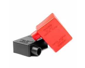 Amio battery terminal protection cover set, 2pcs - Red/Black