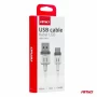 Data and charging cable USB to USB Type-C, 3A, 100cm, FullLINK Amio, White