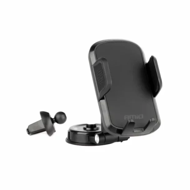 Mobile phone holder 360° rotating, 2 in 1, with fixing on the dashboard or the ventilation grill