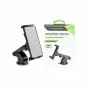 Mobile phone holder with suction cup, opening 100-200mm, with 6-point adjustment, Black