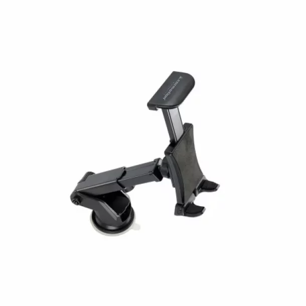 Mobile phone holder with suction cup, opening 100-200mm, with 6-point adjustment, Black