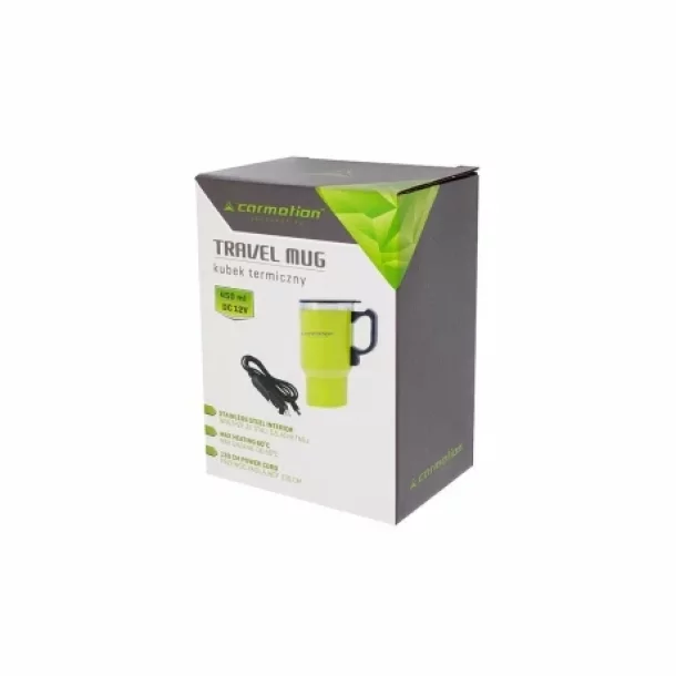 DC Car kettle/mug 450ml green color 12V