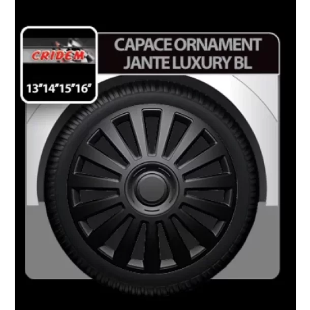 Capace roti auto Luxury BL 4buc - Negru - 13&#039;&#039;-Resigilat,