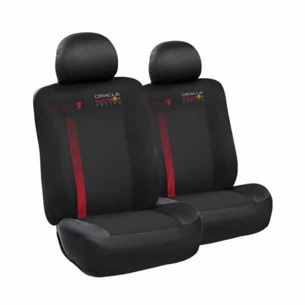 Huse scaun fata Oracle Red Bull Racing, set de 6 piese, Negru/Rosu