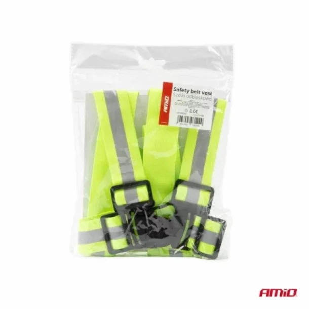 Safety reflective cross belt, EN20471 - Green