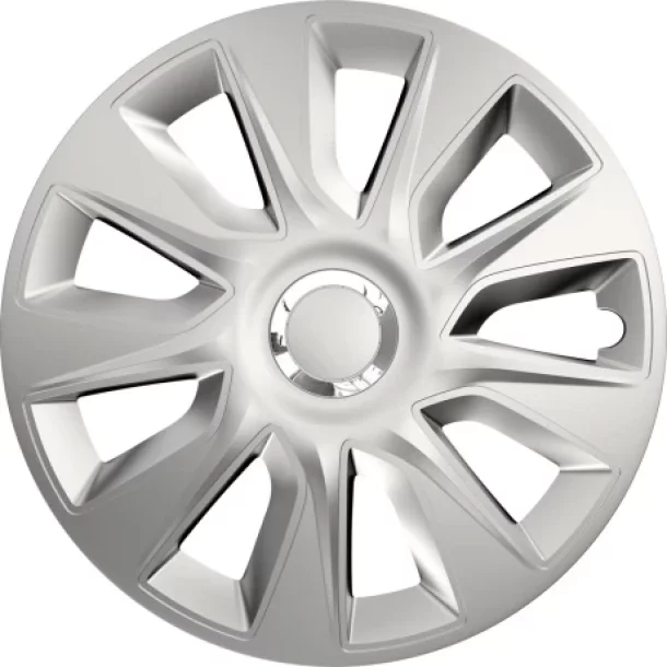 Set capace roti auto Cridem Stratos RC 4buc - Argintiu/Crom - 17&#039;&#039;-Resigilat,