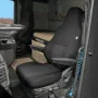 Husa scaun camion dedicata pentru scaun sofer MAN TGX II (dupa 2020&gt;), 1buc, Negru/Gri
