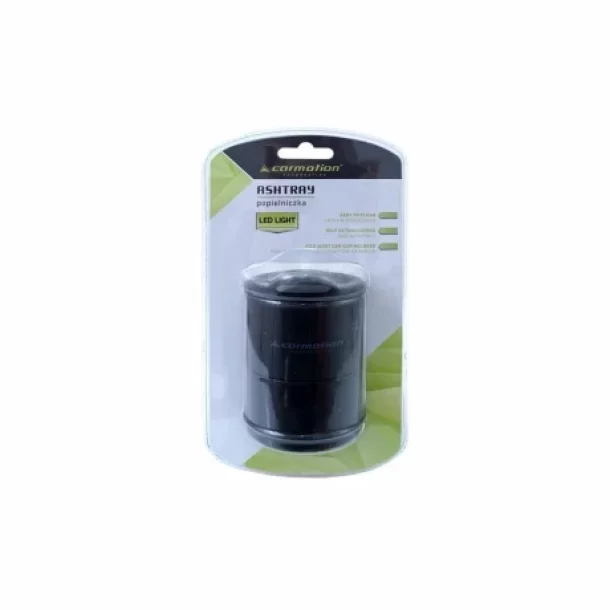 Carmotion ashtray illuminated with LED, black