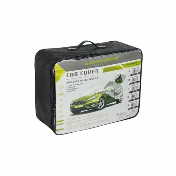 Prelata auto completa, 3 straturi, fermoar la usa sofer, Carmotion - 540x175x120cm - XL