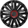 Set capace roti auto Cridem Royal RR 4buc - Negru/Rosu - 16&#039;&#039;-Resigilat,