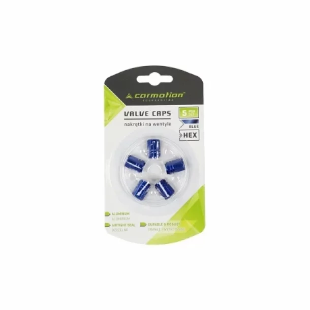 Ornamente capacele valve Hexagonal din aluminiu, 5buc - Albastru