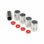 Ornamente capacele valve Hexagonal din aluminiu, 5buc - Argintiu