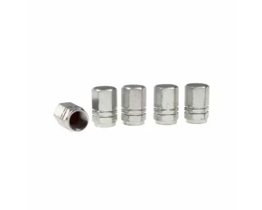 Hexagonal aluminium szelepsapka diszek, 5db - Ezust