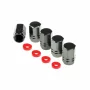 Valve caps aluminium Hexagonal, 5pcs - Gunmetal