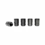 Valve caps aluminium Hexagonal, 5pcs - Gunmetal