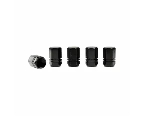 Ornamente capacele valve Hexagonal din aluminiu, 5buc - Negru