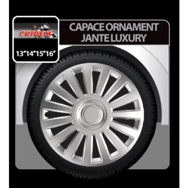 Capace roti auto Luxury 4buc - Argintiu - 15&#039;&#039;-Resigilat,