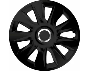 Set capace roti auto Cridem Stratos RC 4buc - Negru/Crom - 15&#039;&#039;-Resigilat,