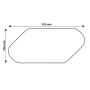 Autocolant protectie rezervor motocicleta, Grip-Tank X1, Negru-Resigilat,